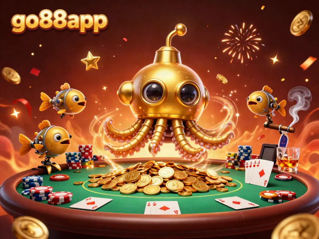 Experience thrilling gameplay at go88app with a dynamic casino scene featuring rich elements and engaging characters.
